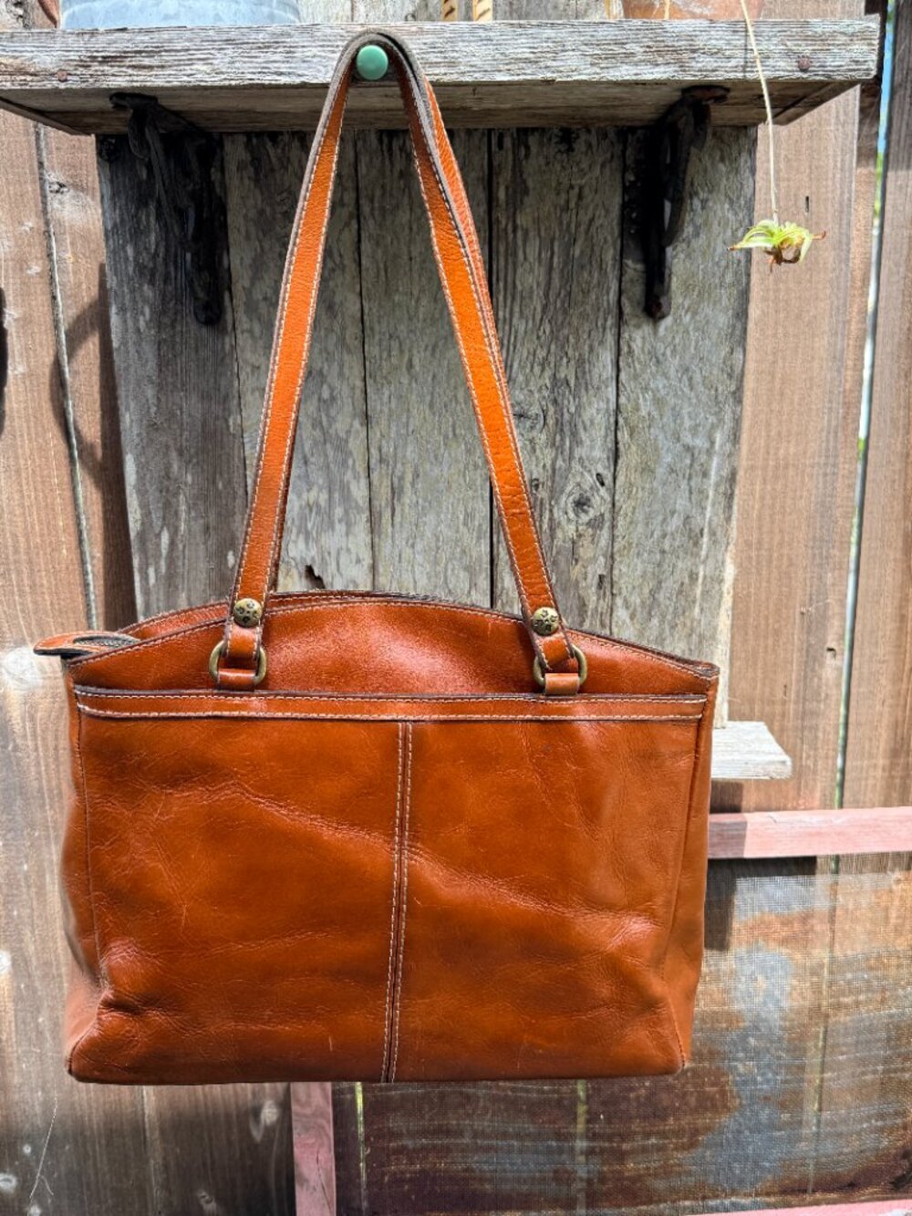 Brown Tooled Leather Shoulder Bag Patricia Nash - Picture 4 of 9